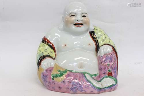 Chinese Famille Rose Porcelain Buddha