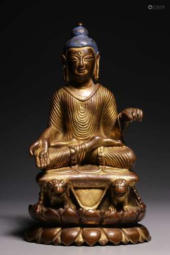 Chinese Gilt Bronze Buddha