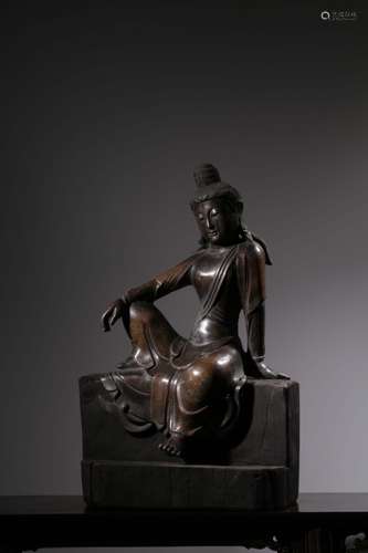 Chinese Bronze Guanyin Statue