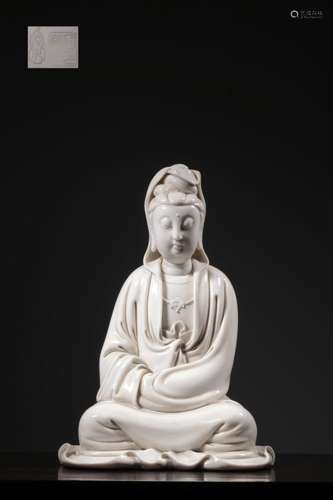 Chinese White Glazed Guanyin ,Mark