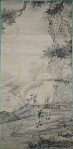 Chinese Ink Color Scroll Painting