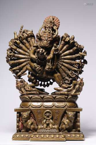 Qing Chinese Gilt Bronze Buddha Sculpture