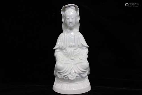 Chinese White Glazed Porcelain Guanyin