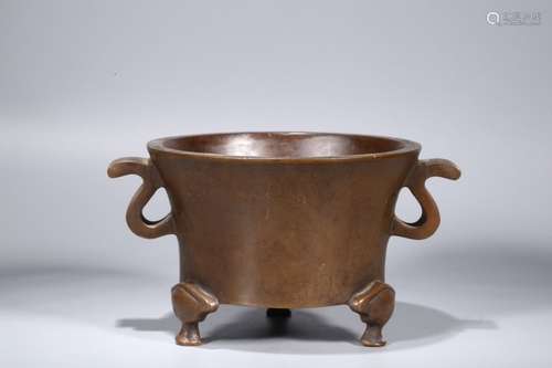 Chinese Bronze Tripod Censer