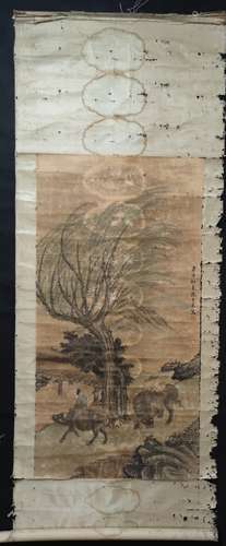 Chinese Ink Color Scroll Painting