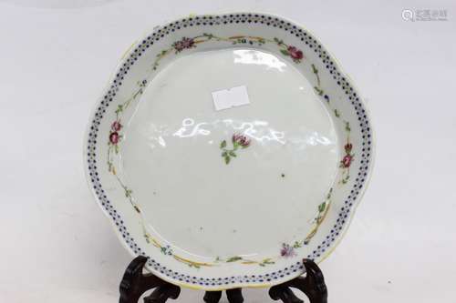 Mid-Qing Chinese Famille Rose Export Plate