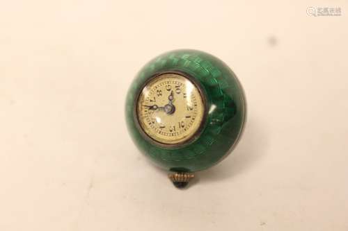 Antique Silver Enamel Watch