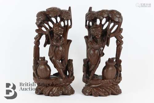 Pair of Wood Carvings