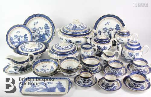 Large Quantity of Real Old Willow Pattern