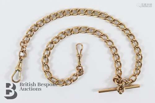 9ct Gold Double Albert Watch Chain