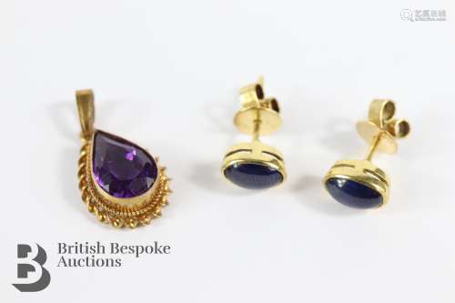 Pair of Sapphire Earrings