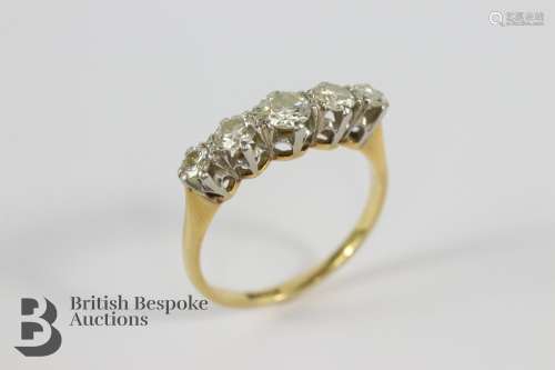 18ct Five Stone Diamond Ring