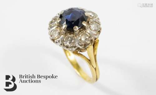 18ct Gold Sapphire and Diamond Ring