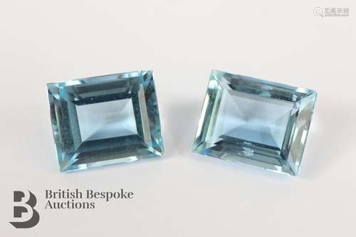 Two Aquamarine Stones