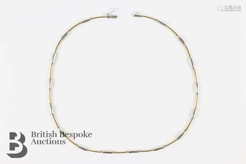 9ct Yellow and White Gold Necklace