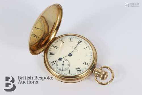 Waltham 9ct Gold Full Hunter Pocket Watch