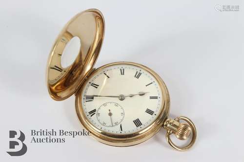 Dennison 9ct Gold and Enamel Half Hunter Pocket Watch