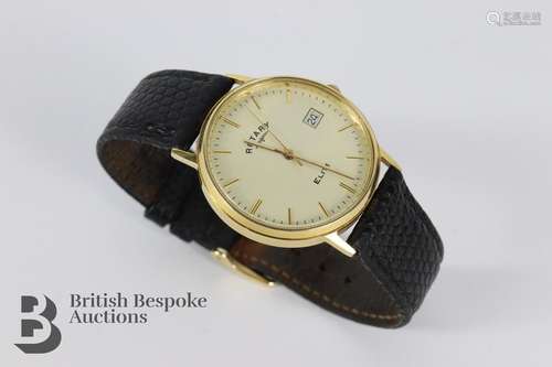 Gentlemans 18ct Yellow Gold Rotary Elite Wrist Watch