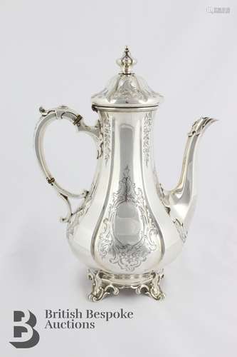 Victorian Silver Coffee Pot