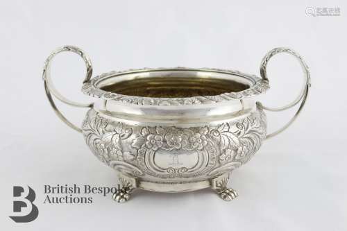 Irish Silver Twin Handled Bowl