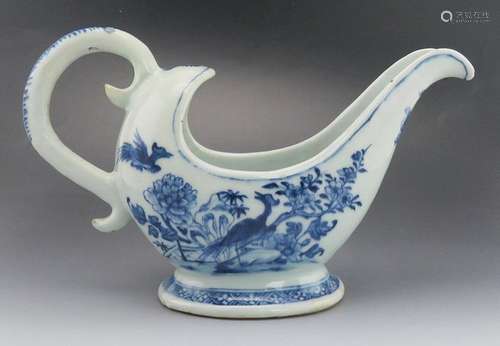 Antique c1800 Chinese Export Porcelain Blue & White Grav...