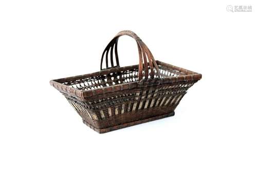 Basket Antique Chinese handmade bamboo basket vintage bamboo...