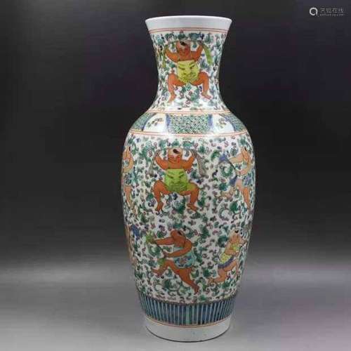 Qing Dynasty Kangxi  Style Famille Rose Fencai Porcelain Big...