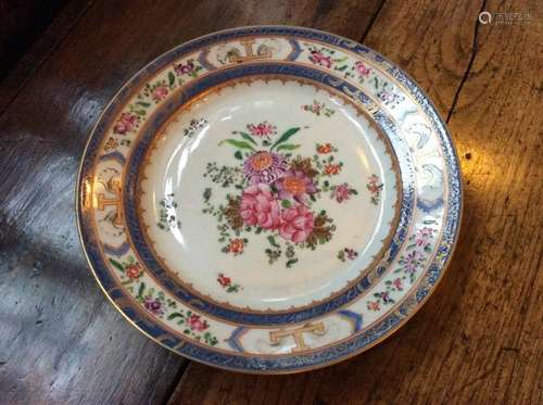 Antique Chinese Export Style Floral Decorated Plate By Samso...