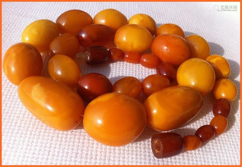 NATURAL BUTTERSCOTCH AMBER NECKLACE 54g