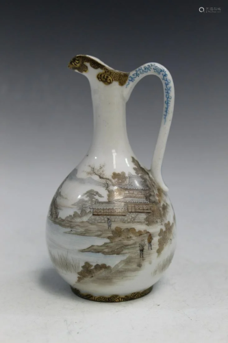 Japanese Hand Painted Porcelain Ewer