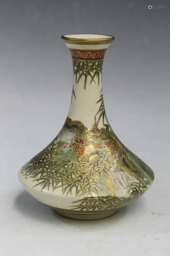 Japanese Satsuma Porcelain Vase