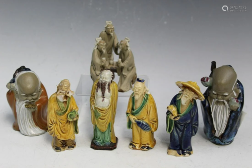 Group of Chinese Mud man Figurines