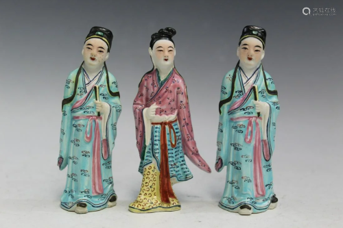 Three Chinese Porcelain Figurines