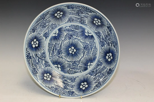 Chinese Blue and White Porcelain Plate