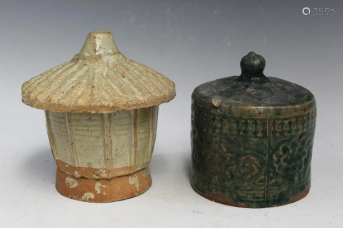 Two Chinese Glazed Pottery Items