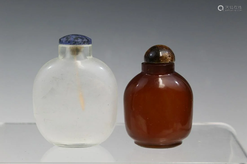 Two Chinese Glass Snuff Bottles