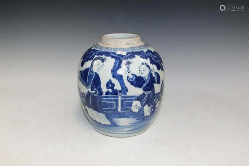 Chinese Blue and White Porcelain Jar