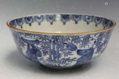 Japanese Blue and White Porcelain Bowl
