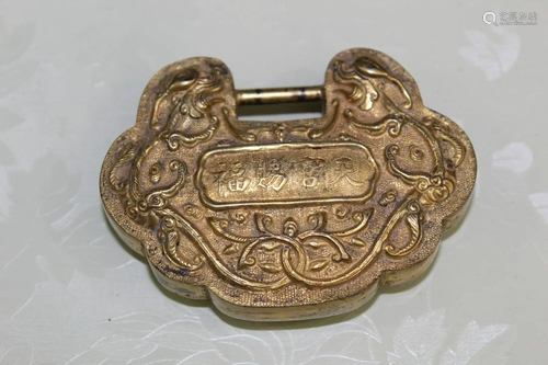 Chinese Gilt Silver Pendant