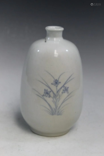 Korean Blue and White Porcelain Vase