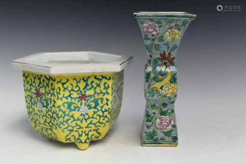 Two Asian Porcelain Decorative Items