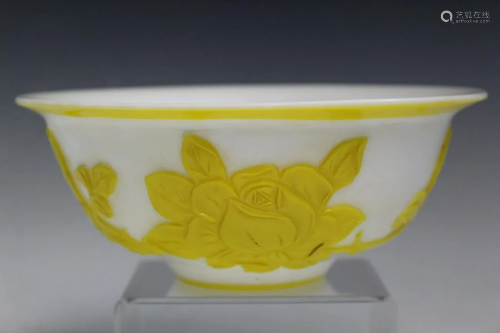 Chinese Peking Glass Bowl