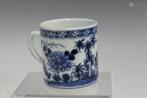 Chinese Export Blue and White Porcelain Cup