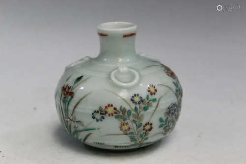 Japanese Celadon Glazed Porcelain Vase
