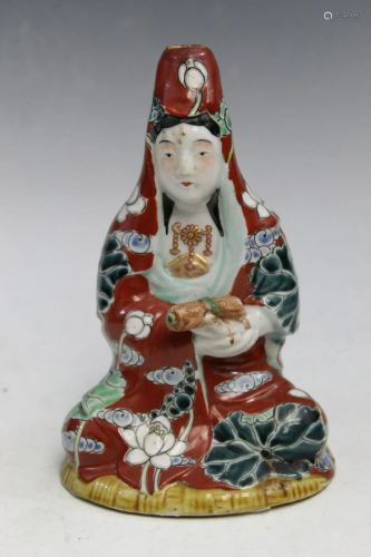 Japanese Porcelain Guanyin Statue