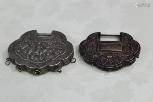 Two Chinese Silver Pendants