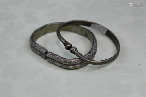 Two Chinse Metal Bangles