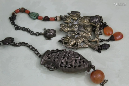 Two Chinese Silver Pendants