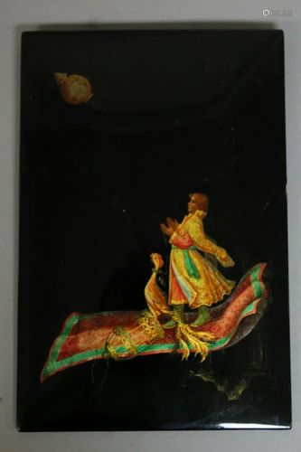 European Lacquer Painting Panel