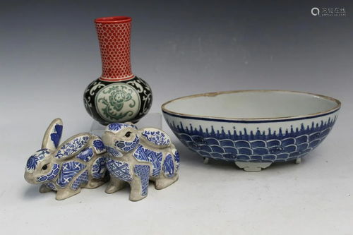 Four Pieces of Asian Porcelains